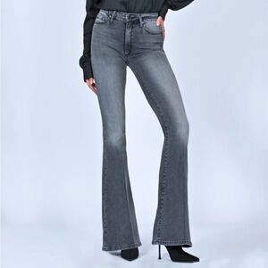 Black Orchid Denim Gray Flare Jeans